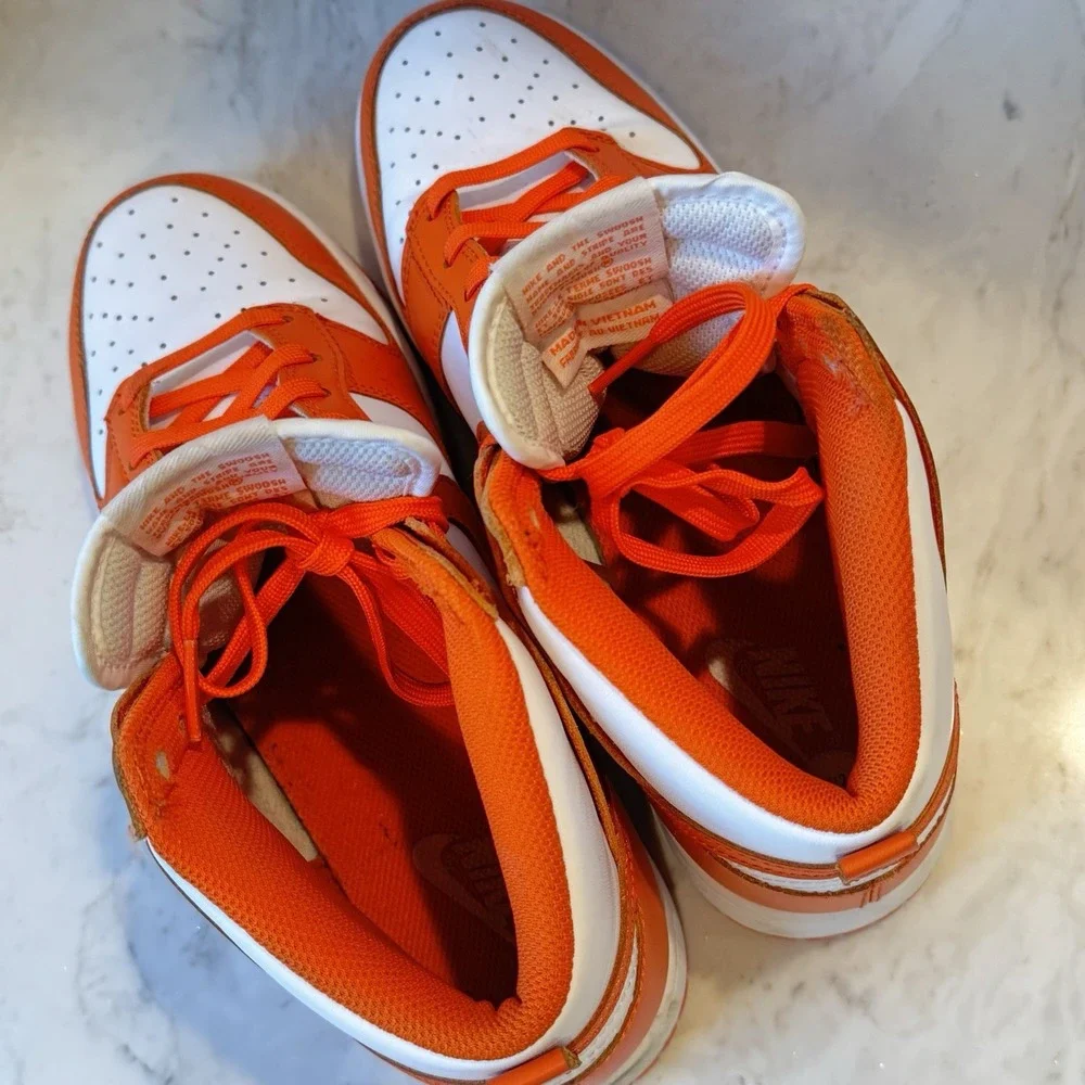 Nike Dunk High Top Retro Syracuse Orange White Swoosh Lace Up Men 8.5 DD1399-101